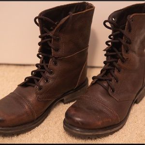 Steve Madden Brown Combat Boots